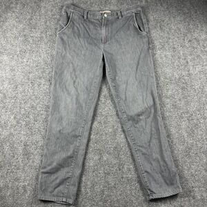 Banana Republic Heritage Jeans Mens 34x34 Gray Straight Stretch Denim Pants